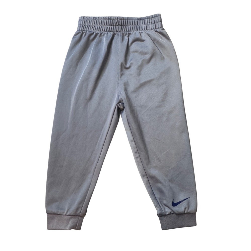 Nike Sweatpants Kids 18M Gray Joggers Performance Elastic Waist Logo 807421-091